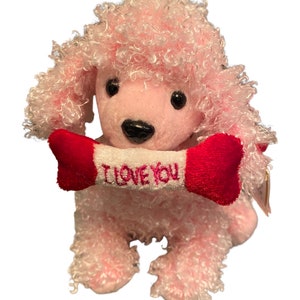 Pup in Love Ty Beanie Baby pink poodle