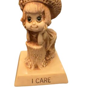 Vintage R. & W. Berries Co’s 1976 Girl Resin Figurine I Care