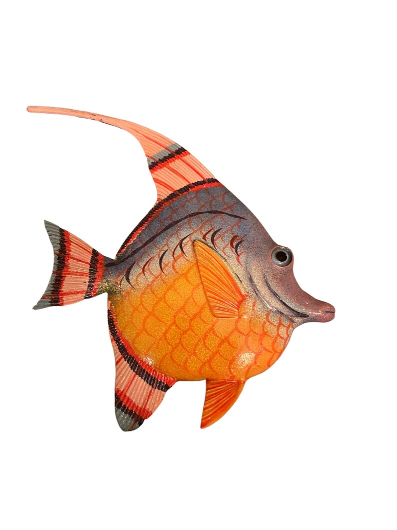 Set of 4 Plastic Hand Painted Fish Wall Hangings by CIT Inc Etsy