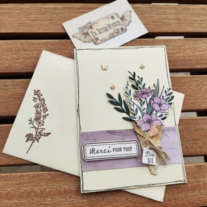 Carte de remerciements sur le thème floral