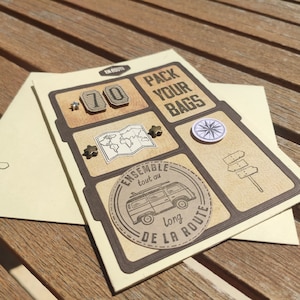Carte Voyage Aventurier à offrir pour un anniversaire, la st valentin, noël…
