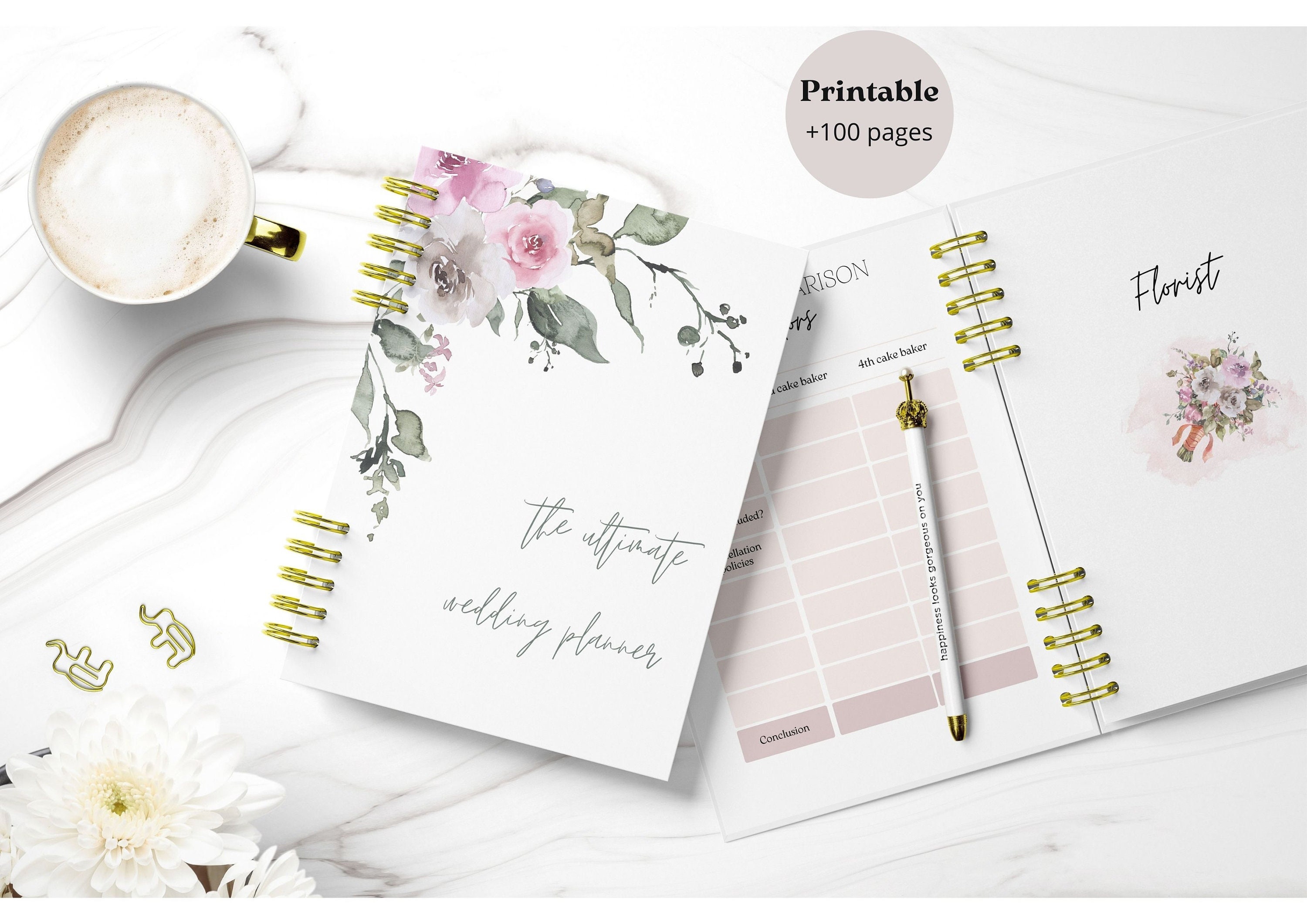 Wedding Planner Printable, Wedding Planning Book, Wedding Binder ...