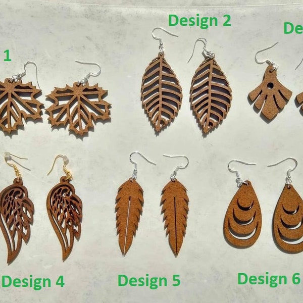 Wood Earrings | 4 Styles of Wooden Earrings | Wood Teardrop Earrings | Wooden Statement Earrings | Wood Hoop Earrings | Trendy Earrings