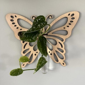 Wood Design Propagation Station for Indoor plants | Gift For Plant Lover Wall | Vase For Plant Cuttings | Hydroponic Vase | Wall Decor