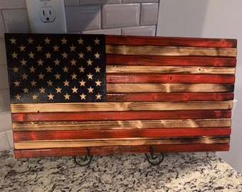 Small Wooden American Flag