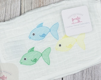 Embroidered Baby Burp Cloth or Bib Personalized White Soft Velcro Choose Your Design Baby Shower Gift Birthday Christmas Easter Monogrammed