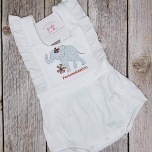 Embroidered Baby Girl White College Football Team Outfit Personalized Spring Summer Fall Birthday Shower-Personalize with any name or phrase