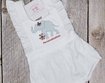 Embroidered Baby Girl White College Football Team Outfit Personalized Spring Summer Fall Birthday Shower-Personalize with any name or phrase