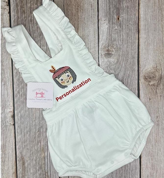 Embroidered Baby Girl White College Football Team Outfit Personalized Spring Summer Fall Birthday Shower-Personalize with any name or phrase