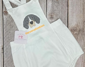 Embroidered Baby Girl White College Football Team Outfit Personalized Spring Summer Fall Birthday Shower-Personalize with any name or phrase