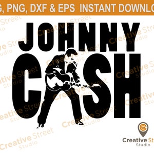 Johnny Cash SVG & PNG Clipart instant Download - Etsy