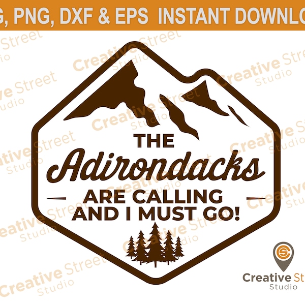 Adirondacks NY, Outdoors Lovers, Camping, Hiking shirt, SVG digital files