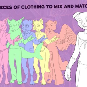 13 Species Furry Reference Sheet Base Kit [.psd File] - Etsy