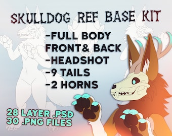 Skulldog Reference Sheet Base Kit! [.PSD file and .PNGs]