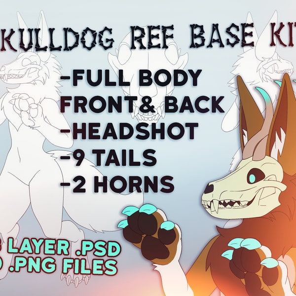Skulldog Reference Sheet Base Kit! [.PSD file and .PNGs]