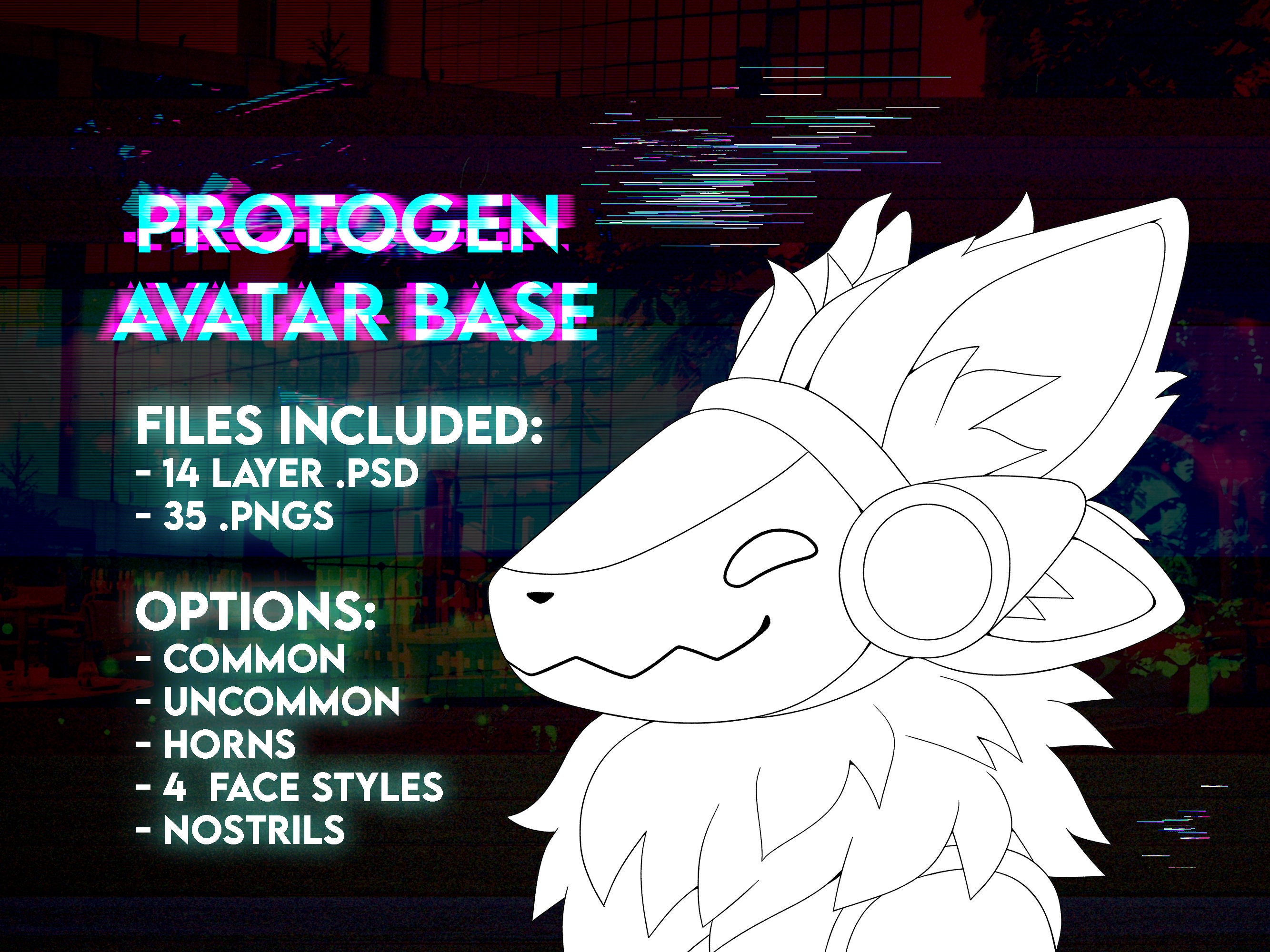 Protogen Mask | Greeting Card