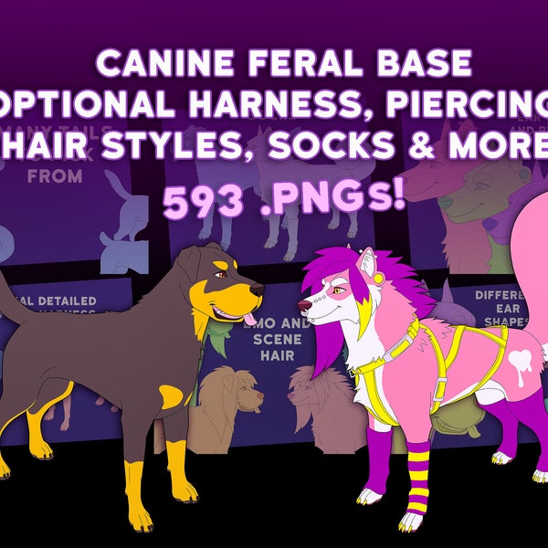 HUGE Feral Canine Base set [.PNG files]