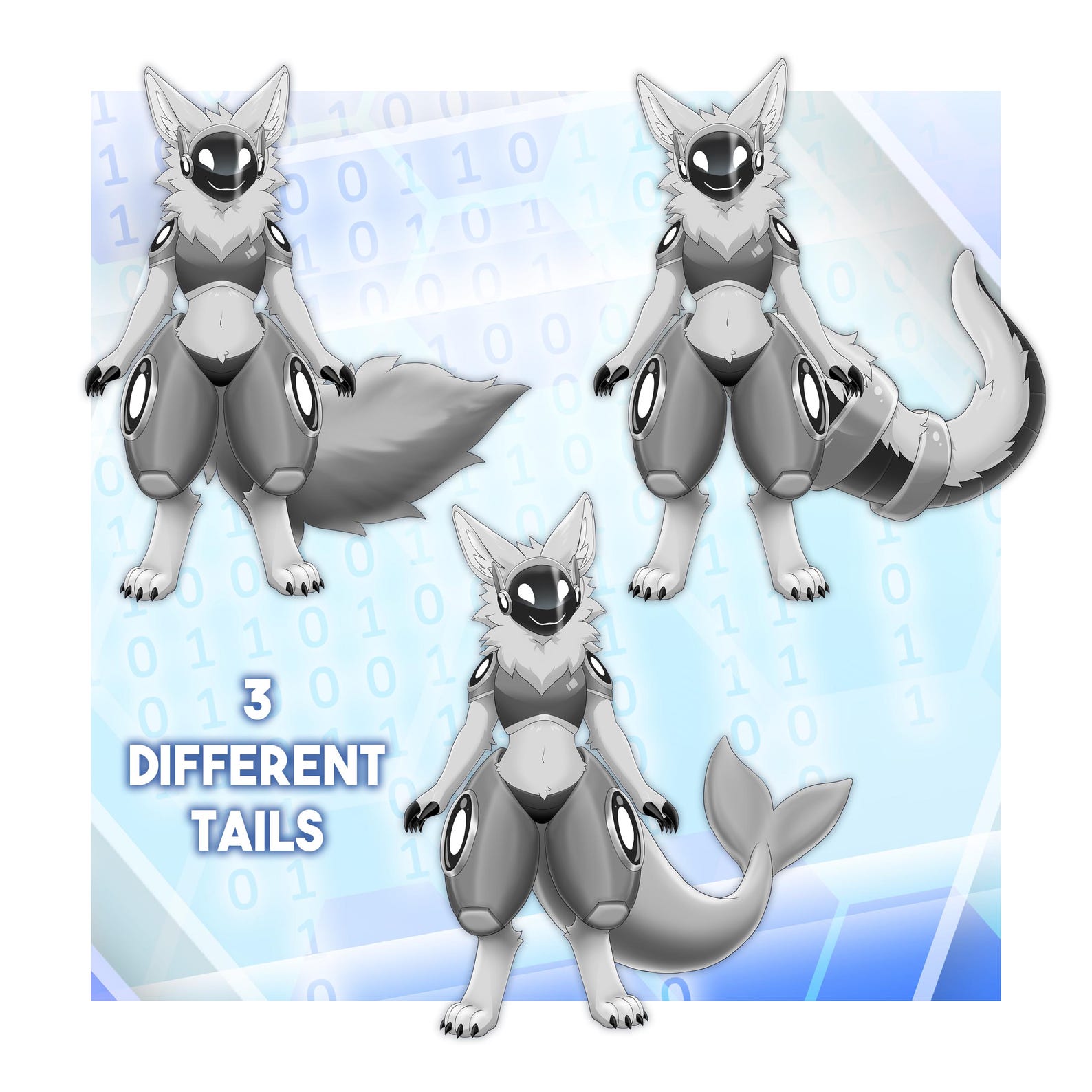 Furry Vtuber Model | Pre-made Customizable FULL BODY Protogen Model ...