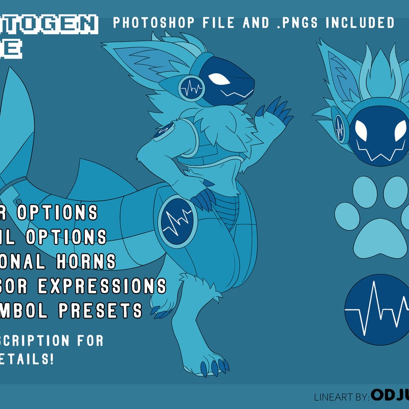 Protogen Reference Sheet Base - Etsy