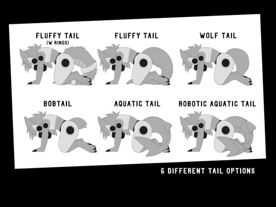 Digital Protogen Furry Lineart Bases for Telegram Stickers