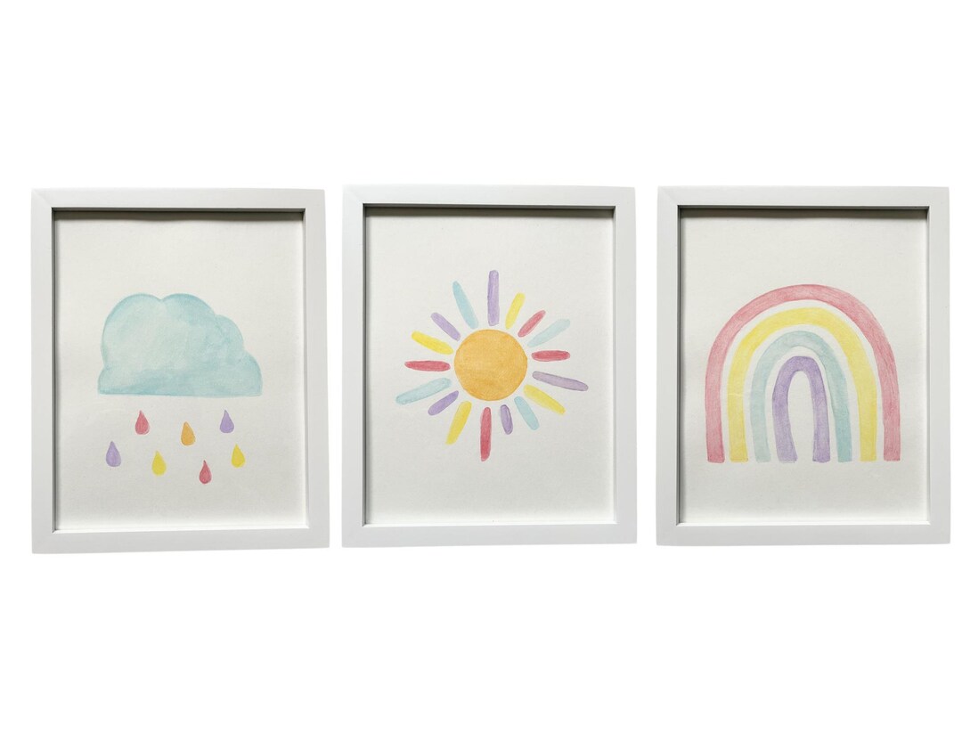 Watercolor Paintings for Children's Room Etsy