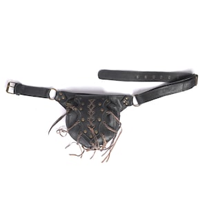 Handmade Leather Belt Pouch: Festival Utility Hip Bag