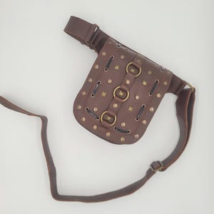 Handmade Leather Belt Pouch: Bohemian Hip Bag with Adjustable Strap