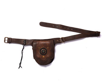 Handmade Leather Belt Pouch: Adjustable Hip Bag, Travel Waist Pack.....