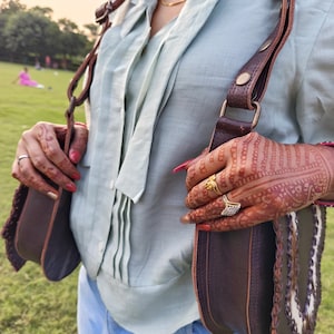 Leather Holister   travel bag adjustable crossbody bag , festival belt  +free gift.