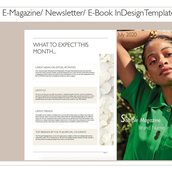 Magazine/ Newsletter/ Lookbook/ Fashion e-book Template - INDESIGN