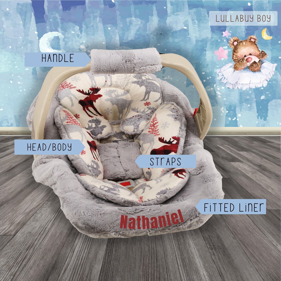 Baby Boy Car Seat Cover Baby Car Seat Insert Cushions Etsy