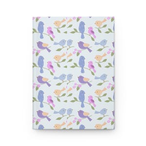 Diario con copertina rigida a forma di uccello bizzarro, quaderno con uccellini carini, regalo diario floreale, diario per amanti della natura, blocco per appunti ecologico
