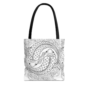 Komplizierte Einkaufstasche im Drachendesign - Geschenk für Naturliebhaber, umweltfreundliche Einkaufstasche, Accessoire für Kunstliebhaber, einzigartige Geschenkidee, stilvoll für jeden Tag