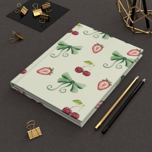 Journal de fruits fantaisiste, joli carnet de notes cerises et fraises, cadeaux pour écrivains, journal de rêves, journal floral, articles de papeterie assortis