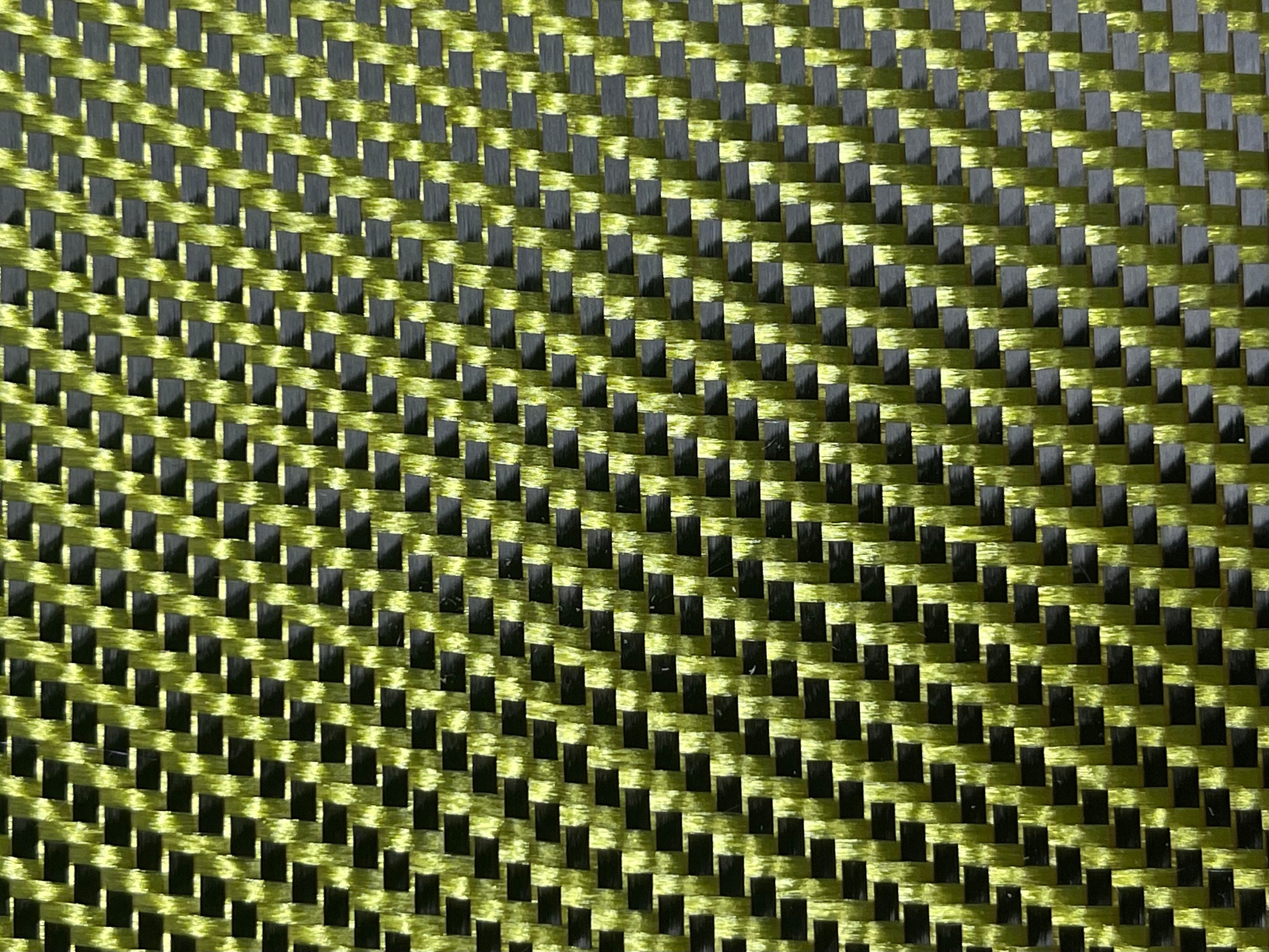 Twill Weave Carbon/Kevlar (Yellow) Veneer 24 x 24