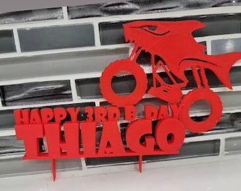 Megalodon Monster Truck Cake Topper