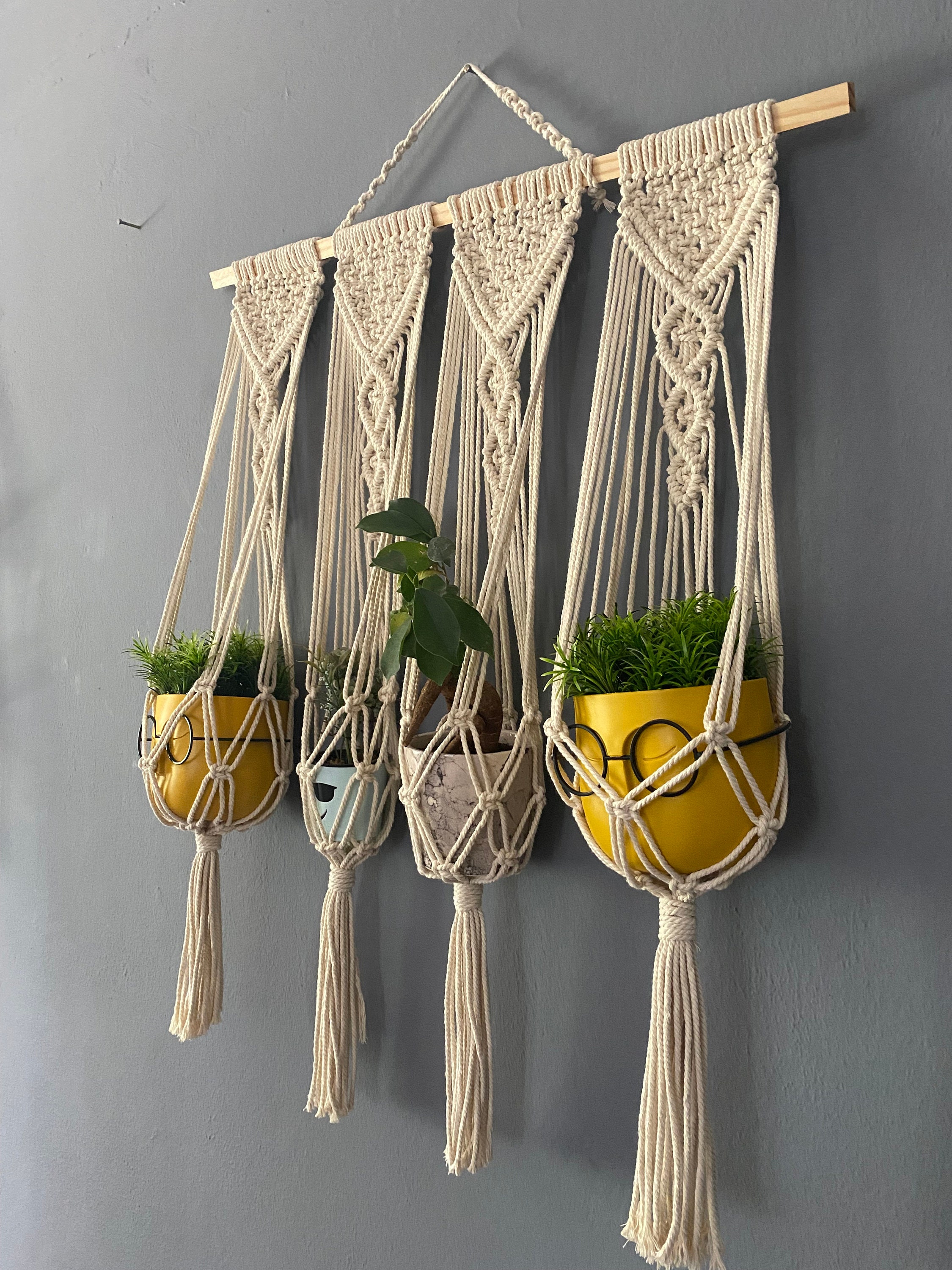 Macrame Triple Plant Hanger Pattern, Plant Hanger Pdf DIY, Tutorial ...