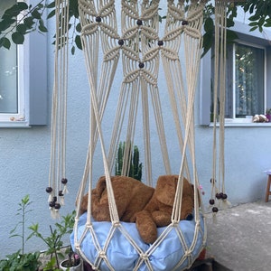 Hamac pour chat en macramé tissé, hamacs muraux bohèmes pour animaux de compagnie, lit pour chien, cintre de balançoire pour chat en macramé, grands meubles pour animaux de compagnie, fournitures, jouets, cadeaux des grottes pour chats
