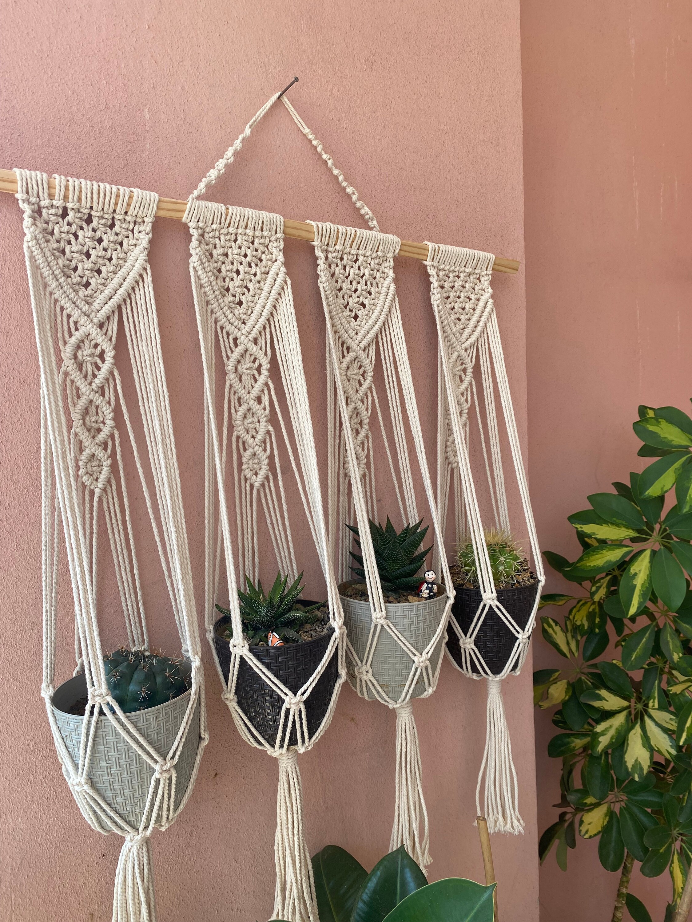 Macrame Triple Plant Hanger Pattern Plant Hanger Pdf DIY - Etsy