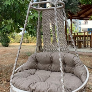 XXL Macrame Hammock Swing Chair , Indoor hammock chair , Macrame Hanging chair , Indoor swing , Bedroom hammock chair swing , Porch swing