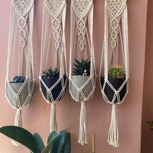 Macrame Triple Plant Hanger Pattern, Plant Hanger Pdf DIY, Tutorial ...
