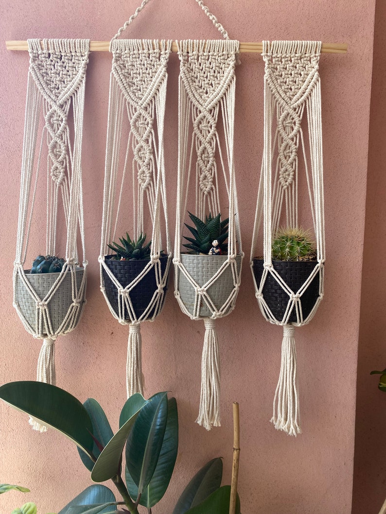 Macrame Triple Plant Hanger Pattern, Plant Hanger Pdf DIY, Tutorial ...