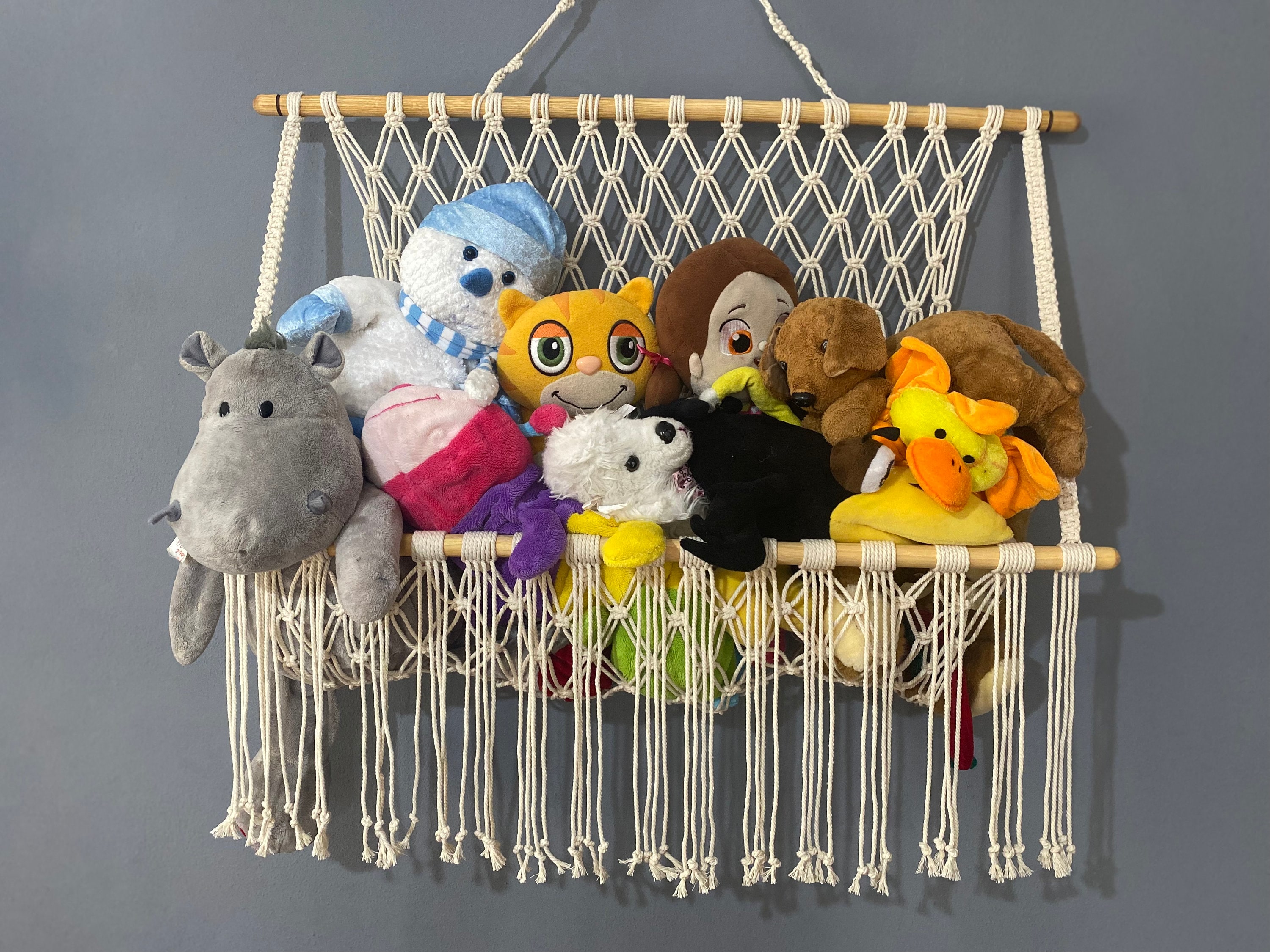 1pc Boho Stuffed Animals Net Or Hammock, Large Toy Corner Mesh Hammock,  Macrame Stuffed Animal Storage Corner Hanging Net Holder For Bedroom And  Nurse