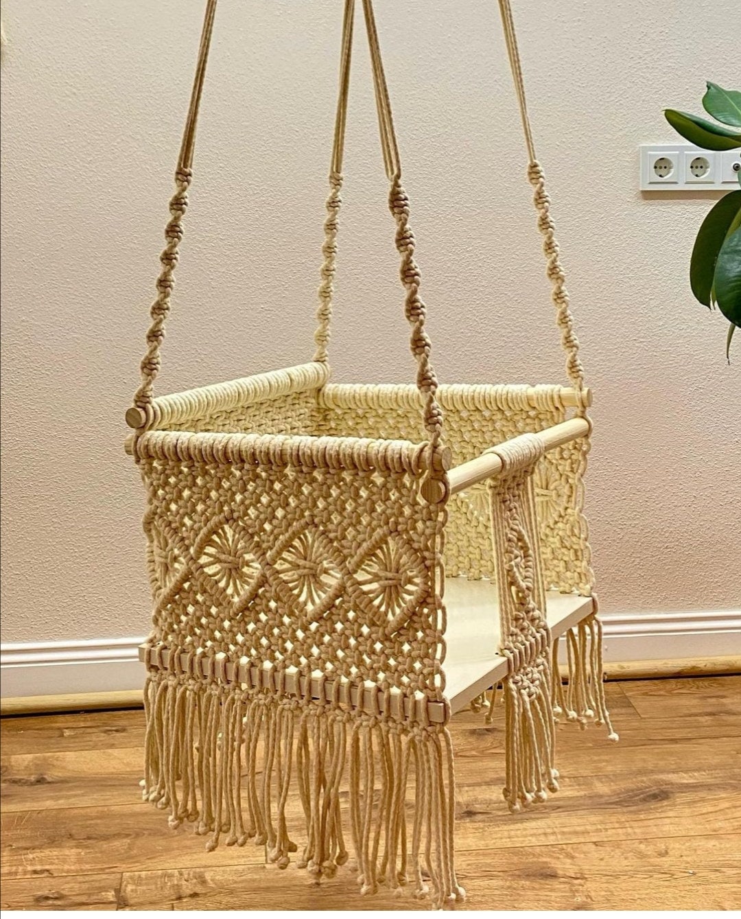Macrame baby store swing