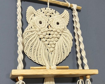 Suspension murale en macramé tissé à la main, décoration bohème pour chambre d'enfant