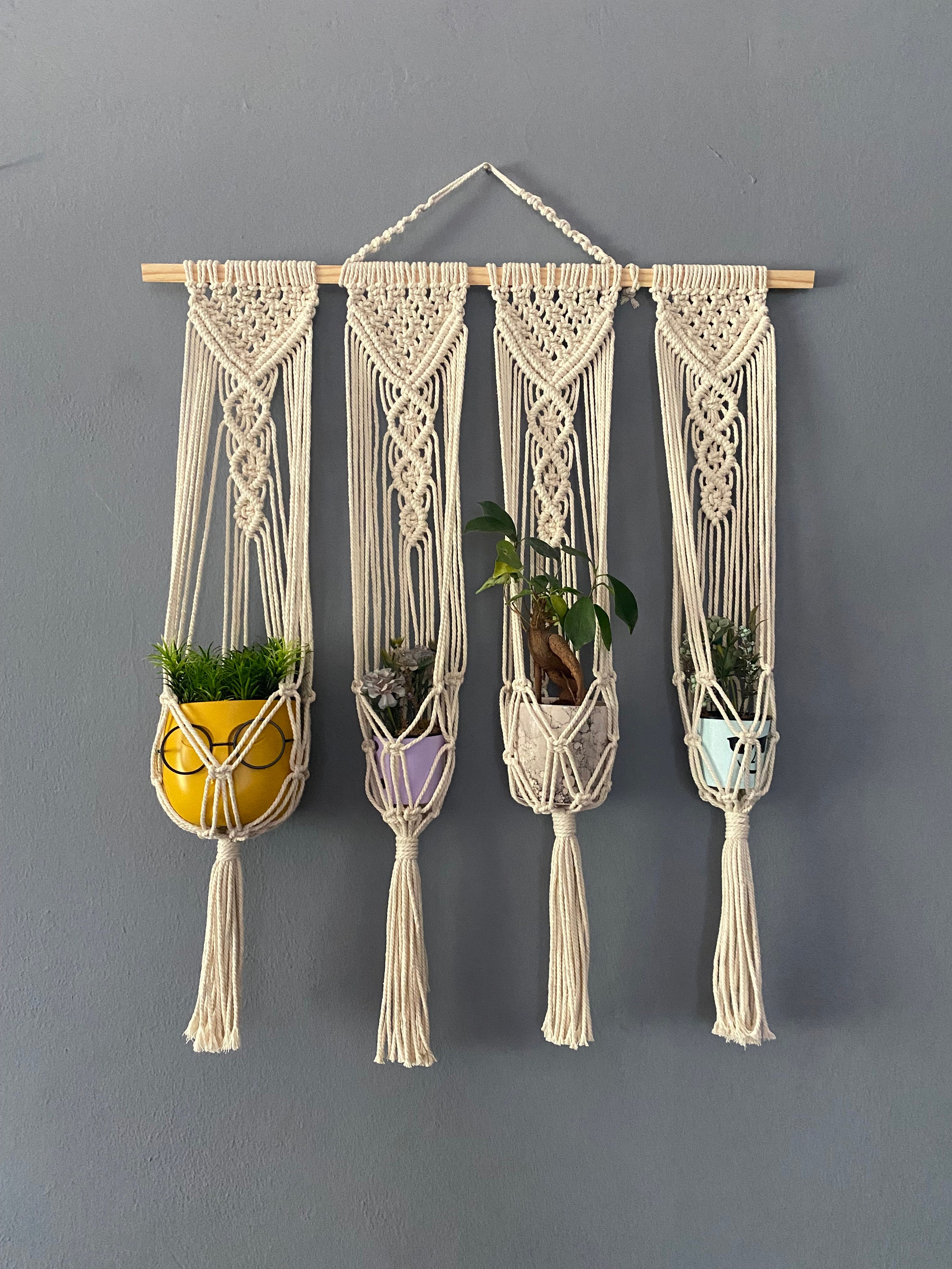 Macrame Triple Plant Hanger Pattern, Plant Hanger Pdf DIY, Tutorial ...