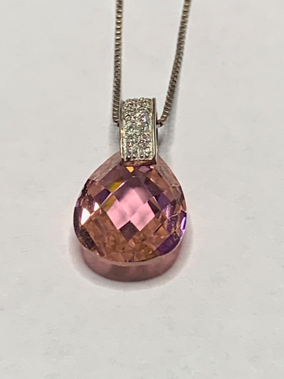 Pink Gemstone Pendant - image 1