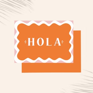 Hola Spaanse A6-wenskaart