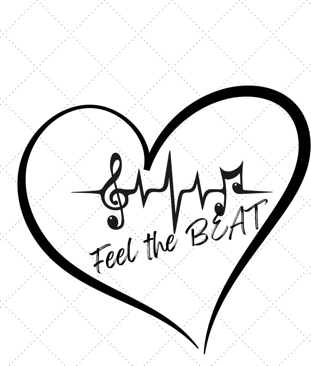 Feel the Beat Digital Download PNG and SVG DOWNLOAD Etsy