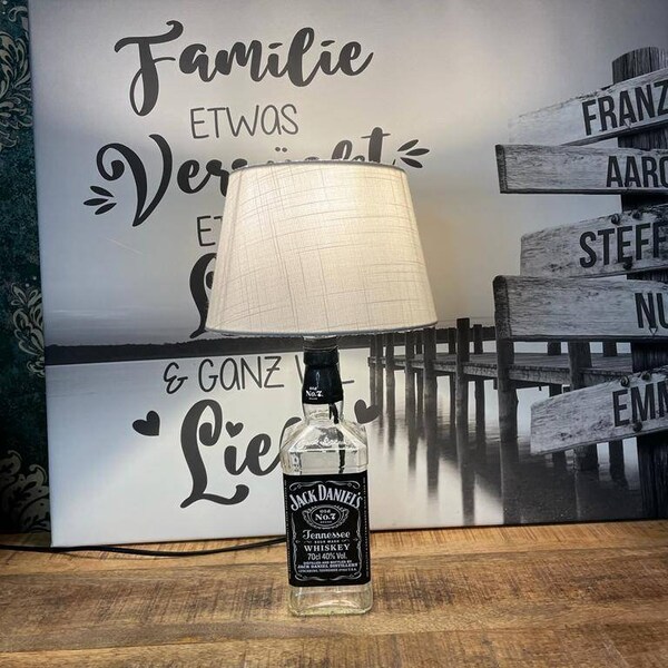 Jack Daniels Geschenk, Jack Daniels Lampe, Jack Daniels Flasche, Jack Daniels SVG, Whisky